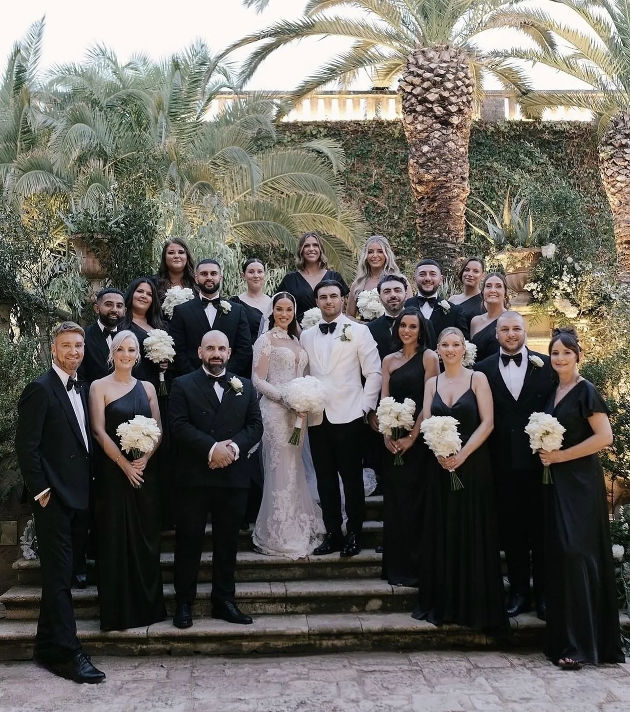 Vicky Pattison and her wedding party wearing dresses designed by Kitty Dickerson-Firth